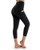 OUGES Womens High Waist Pockets Yoga Pants Running Workout Capris Leggings Black Capris 20inch XXL