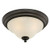 6306200 Dunmore Two-Light Indoor Flush Mount, Oil Rubbed Bronze Finish with Frosted Glass