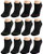 Avia Women s Performance Half Cushion Mesh Vent No Show Socks  12 Pack   Black Pink  Shoe Size  4 10
