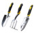 KALIM Garden Tool Kit  3 Pcs Cast Aluminum Heavy Duty Gardening Set with Soft Rubberized Non Slip Ergonomic Handle Includes Hand Trowel  Transplant Trowel and Cultivator Hand Rake