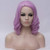 BUFASHION Bob Curly Wavy Wig Short Light Purple Wigs Cosplay Costume Halloween Wigs For Women With Wig Cap  Light Purple