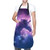 FUNINDIY Funny Bib Apron with 2 Pockets and Extra Long Ties  Waterdrop Resistant Adjustable Kitchen Chef Apron for Men Women   Galaxy Unicorn Purple Nebula Apron   33  x 28