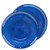 roro Ceramic Stoneware free-form Hand-Thrown Dinner Plate, 11" Set of 2 (Blue-Gray)