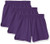 Soffe Girls  Authentic Cheer Short  Purple  Large  3 Pack