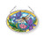 Amia Dragonflies   Irises  Small Oval Suncatcher  Multicolored
