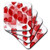 3dRose CST 50606 1 Love Red Hearts Lovable Art Valentines Day Soft Coasters  Set of 4