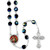 Our Lady of Guadalupe Rosary with Black Crystal Beads