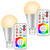 Yangcsl E26 Dimmable Color Changing LED Light Bulbs with Remote Control  Memory   sync  Warm White   RGB Multi Color  60 Watt Equivalent  2 Pack