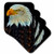 3dRose CST 97853 1 Fractal Color Outlined Bald Eagle Soft Coasters  Set of 4