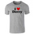 I Love Derry Maine Retro Horror Halloween Costume Gray L Graphic Tee T Shirt for Men