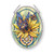 Amia Butterfly Magic  Small Oval Glass Suncatcher  Multicolored