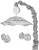 GEENNY Musical Mobile, Pink Flamingo Bird, Multi-Colors, Crib