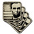 3dRose cst 52683 1 Abraham Lincoln President Abraham Lincoln with American Flag in Sepia Tone Colors Soft Coasters  Set of 4
