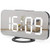 WulaWindy Digital Alarm Clock  Large Mirrored LED Display  with USB Charger  Snooze Function Dim Mode Wall Hanging Beside Desk Clock for Bedroom  Black