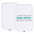 Bassinet Mattress Pad Cover Compatible with Mika Micky Bedside Sleeper  2 Pack  Waterproof Quilted Ultra Soft Bamboo Sleep Surface  Breathable and Easy Care
