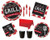 Summer Sizzle Barbecue Party Bundle for 16 Guests - Includes Plates, Napkins, Tablecover, Cups and Forks
