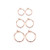 Fiasaso 3 Pairs 925 Sterling Silver Hoop Earrings For Women Girls Small Hoop Earrings Sleeper Earrings Piercing Jewelry Set 6MM 8MM 10MM Rose Gold
