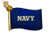 Old World Christmas Navy Flag Glass Blown Ornament