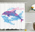 Ambesonne Sea Animals Decor Shower Curtain, Dolphin Figure with Colorful Patterns Underwater Life Illustration, Fabric Bathroom Decor Set with Hooks, 84 Inches Extra Long, Blue Purple Pink