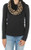 Womens Infinity Scarf Cable Knit Wrap   Black Tan Leopard