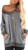 MEROKEETY Women s Casual Color Block Sweatshirt Long Sleeve V Neck Loose Pullover Tunic Tops Gray M