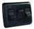 JR Products 12245 Black Triple SPST On Off Switch with Bezel