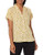 Calvin Klein Women s Flutter SLV Top  Ochre Navy Multi  Small
