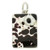 GlassOfVenice Murano Glass Venetian Reflections Rectangular Pendant   Dark Purple Silver