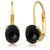 Gem Stone King 3 30 Ct Oval Shape Black Onyx Yellow Gold Plated Brass Dangle Earrings