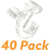 SharpTank Clear Hinged Ceiling Hook (40 Pack) Designed for use in Classrooms and Office Settings - Holds up to 10 lbs