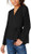 Bar III Womens Chiffon Pleated Wrap Top Black XS