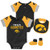 Gen 2 NCAA Iowa Hawkeyes Newborn   Infant 50 Yard Dash Bib   Bootie Set  24 Months  Black