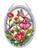 Amia Peonies and Dragonflies Glass Oval Suncatcher