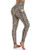 OUGES Womens High Waist Pockets Yoga Pants Running Pants Workout Leopard Leggings  Leopard S