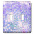 3dRose lsp 26167 2 Purple Peacock Art Double Toggle Switch