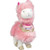 FAO Schwarz 8 Llama Alpaca Plush Stuffed Animal in Pink with Ultra Plush Fur and Glitter Gold Hooves, Soft and Snuggly Doll