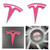 Custom Cut Graphics Tesla Model Y Logo Decal Wrap 11 pc Set  Gloss Pink