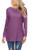 HIYIYEZI Women s Fall Long Sleeve Side Split Loose Casual Pullover Tunic Tops  Medium  Purple