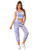 SweatyRocks Women s 2 Pieces Outfits Tie Dye Cropped Tank Top and Sweatpants Tracksuits Set Purple Large