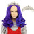 Karlery Kids Child Long Curly Purple and Blue Wig With Crown Halloween Cosplay Costumes Anime Party Wig