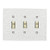 Meriville French Scroll 3 Toggle Wallplate, Triple Switch Electrical Cover Plate, Off White