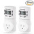 2PCS Digital Weekly Timer Switch Light Outlet, Zerone Plug-In Energy-Saving Programmable Smart Wall Socket US Plug with LCD Display