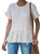 Women s Casual Short Sleeve Ruffle Hem Tops Crew Neck Plain Peplum Flare Blouse Beige