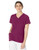 WonderWink Plus Size Women s Mock Wrap Top  Wine  4 X Large