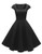 PUKAVT Women s Cocktail Party Dress Cap Sleeve 1950 Retro Swing Dress with Pockets Black L