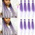 8 Packs 26 Inch Pre Stretched Braiding Hair Extensions Ombre Easy Braid Professional Itch Free Synthetic Fiber Corchet Braids Yaki Texture Hot Water Setting Braids  purple 60