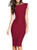 HOMOPHONY Women s Vintage Cap Sleeve V Neck Bodycon Formal Pencil Dress for Work Cocktail Party Knee Length