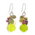 NOVICA Multi gem Dyed Cultured Freshwater Pearl  925 Sterling Silver Cluster Earrings  Freshness