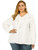 Agnes Orinda Women s Plus Size Tops V Neck Boho Chiffon Ruffle Work Blouses 2X White
