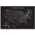 Wallies Peel and Stick US Map Chalkboard Wall Decal  25 inch x 38 inch